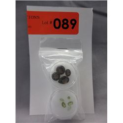 2 Gem jars with high quality gemstones