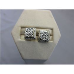 New Pavé Style Square Earrings set with Diamonds