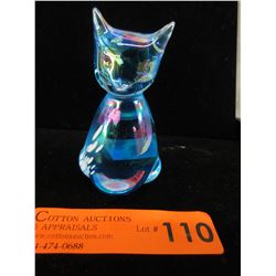 Art glass paperweight - Iridescent Cat