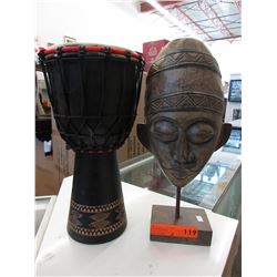 Drum & decorative mask