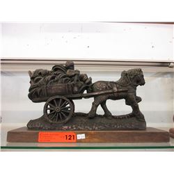 Dutch workhorse & wagon sculpture