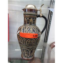 Large glazed ceramic lidded ewer