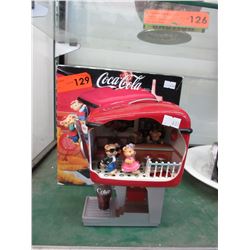 Musical Coca-Cola soda shop figurine