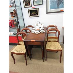 Victorian mahogany table & chairs