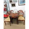 Image 1 : Victorian mahogany table & chairs