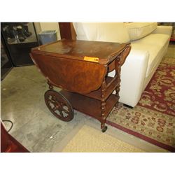 Canadiana Knetchel burl walnut tea cart