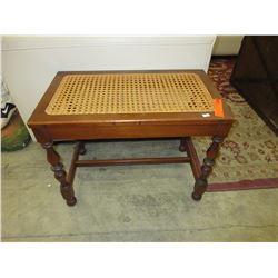 Wood & Rattan end table