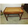 Image 1 : Wood & Rattan end table