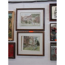 2 Pencil Anne Cote pencil signed prints