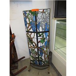 Stained glass electric floor lamp