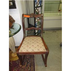 Vintage carved back rocker