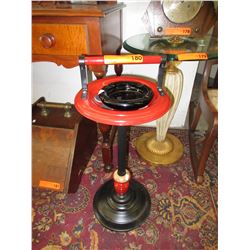 Folk art floor standing ashtray