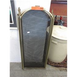 Used folding fireplace screen