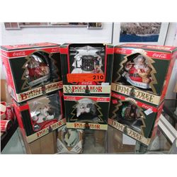 6 Coca-Cola collectible Christmas ornaments