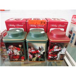 6 Coca-Cola stoneware canisters