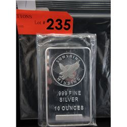 10 Troy Ounce .999 Silver Investors Bar
