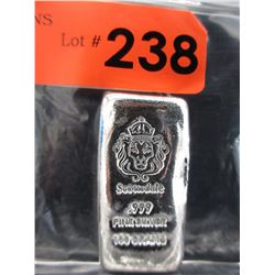 Scottsdale Mint Lionhead Loaf Style Silver Bar