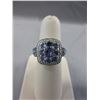 Image 1 : Tanzanite & Diamond Cluster Ring