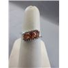 Image 1 : Fancy Orange Sapphire & Diamond Ring