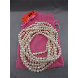8 Foot Long Freshwater Pearl Necklace