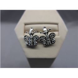 New Diamond-set Earrings - Sterling Silver Setting