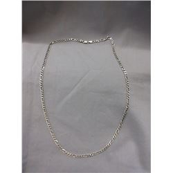 Italian Sterling Silver Figaro Style Necklace