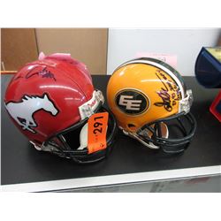 Jon Cornish & Damen Allen autographed mini helmets
