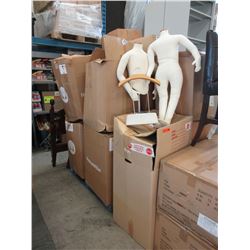 13 Boxes of assorted mannequins