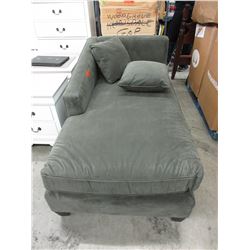 Green Microfiber chaise - floor sample