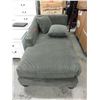 Image 1 : Green Microfiber chaise - floor sample