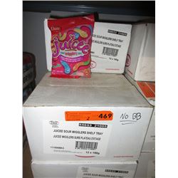 2 Cases of Dare "Juicee Sour Wigglers" candy