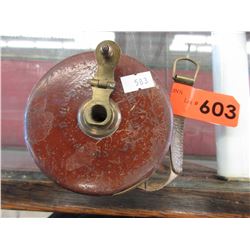 Vintage leather cased tape measure