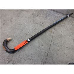 Wood walking cane with horn decoration