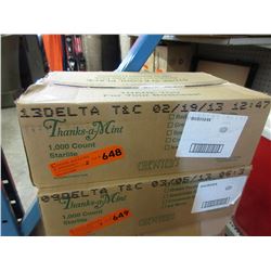 2 Cases of Delta Town & Country mints