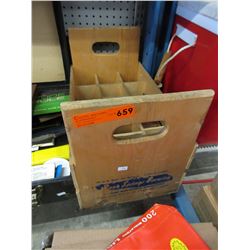 Wood "Rock Springs Brewing" wine crate
