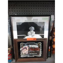 Glass slot machine front, Coca-Cola mirror & more