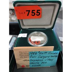 1988 $20 Calgary Olympic Silver coin