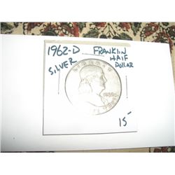 1962-D SILVER FRANKLIN HALF DOLLAR RED BOOK VALUE $15.00+ *NICE EARLY SILVER US COIN*!! SILVER HALF 