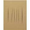 Image 1 : LUCIO FONTANA (1899-1968) CONCETTO SPAZIALE, ATTESE signed, titled and inscribed "Lucio Fontana /...