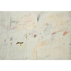 CY TWOMBLY (b. 1928) UNTITLED (ROME) signed, titled, and dated "Cy Twombly Roma 1961" along the l...