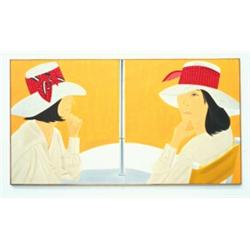 ALEX KATZ (b. 1927) THE RED BAND oil on canvas 72 x 144 in. (183 x 365.8 cm) painted in 1975 ESTI...