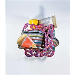 FRANK STELLA (b. 1936) THE FORGE (S-10, 3X-2D VERSION) mixed media on cast aluminum 973/4 x 955/8...