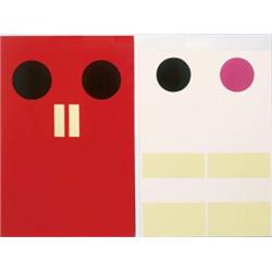 GARY HUME (b. 1962) GIRL BOY, BOY GIRL signed and dated "Gary Hume 1991" on the reverse of each p...