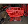 Image 1 : RED PLASTIC SHOPPING CART