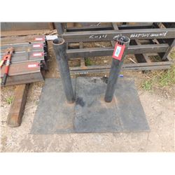 PAIR STEEL POST STANDS