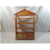 Image 1 : WOODEN DISPLAY SHELF W/ DRAWER