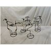 Image 1 : LOT 4 METAL DANCING TRIBAL FIGURES CANDLE HOLDERS