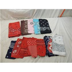 LOT 13 ASSORTED BANDANAS