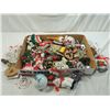 Image 1 : BOX LOT ASSORTED VINTAGE HOME MADE ORNAMENTS