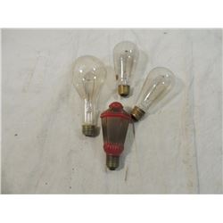 LOT 4 VINTAGE LIGHT BULBS